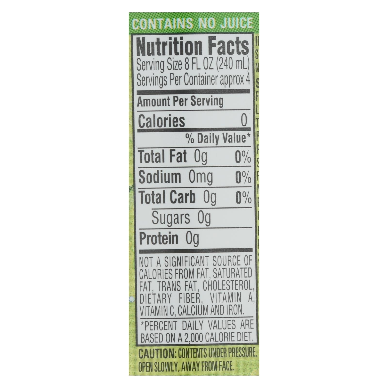 Ice Mountain - Sparkling Water - Zesty Lime - Case Of 12 - 33.8 Fl Oz. - GreatEagleInc