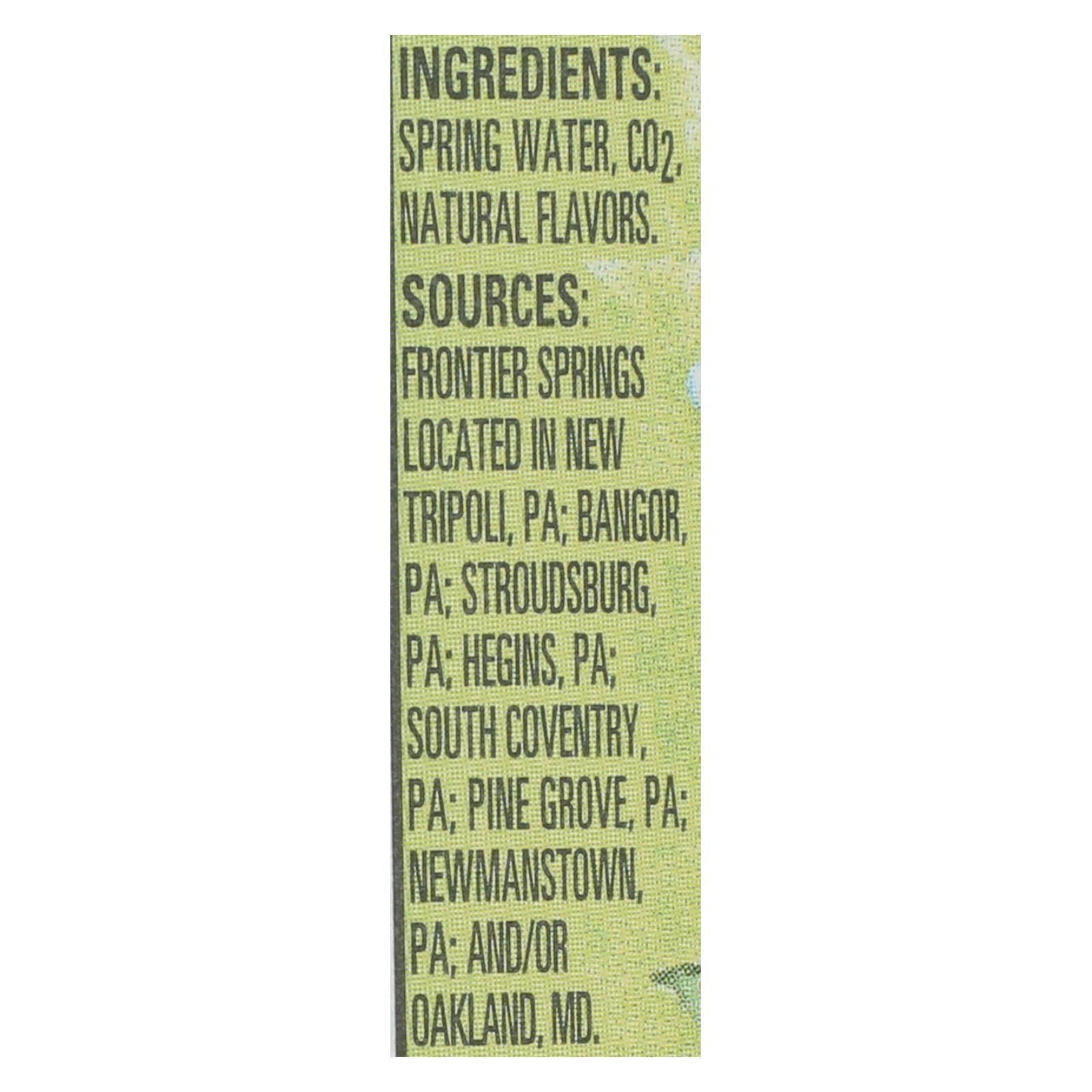 Ice Mountain - Sparkling Water - Zesty Lime - Case Of 12 - 33.8 Fl Oz. - GreatEagleInc