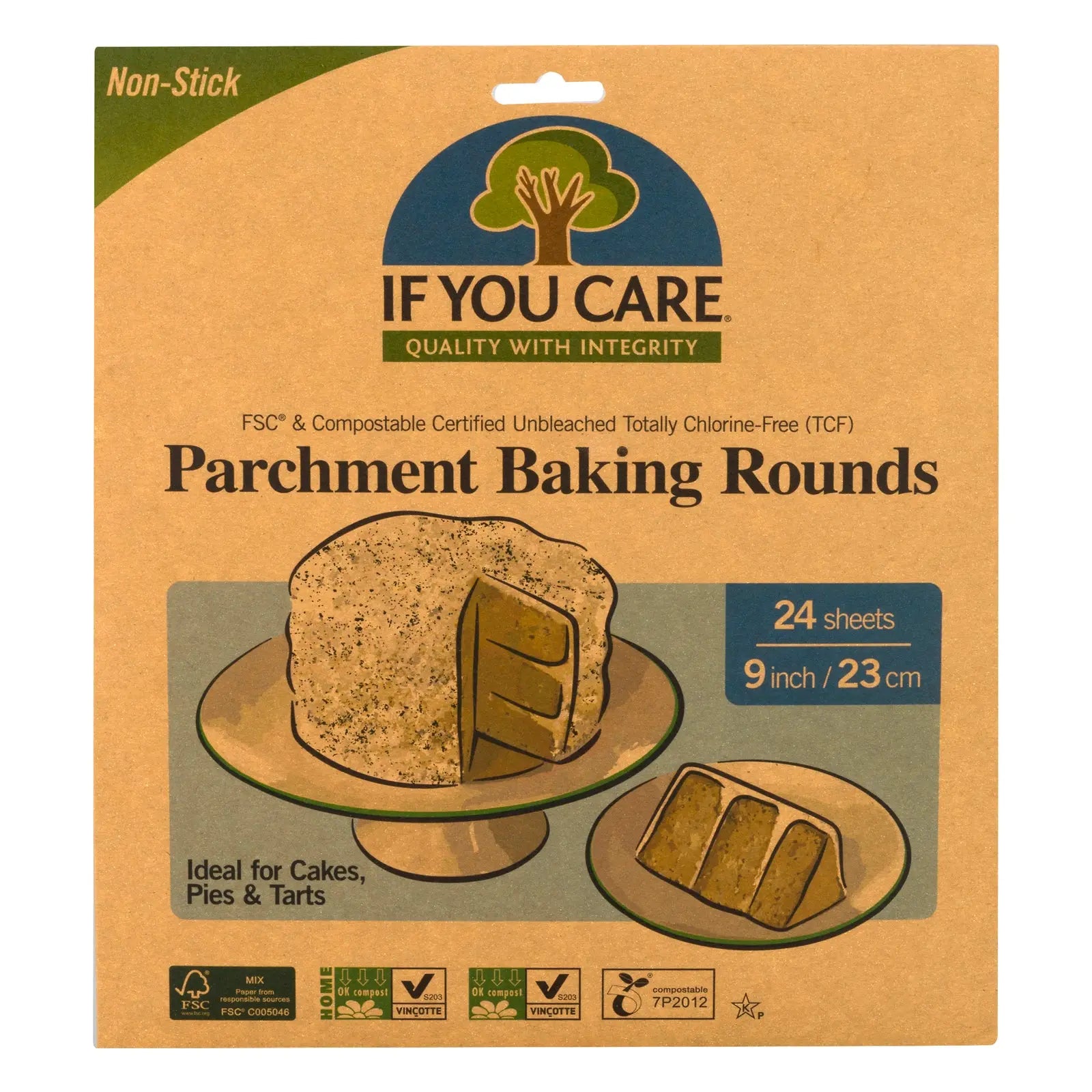 If You Care - Prchmnt Bkng Round Unblch - Cs Of 20-24 Ct If You Care