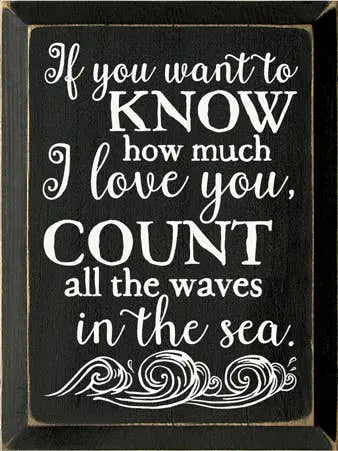 If you Want to Know Ocean Waves Wood Sign Sawdust City