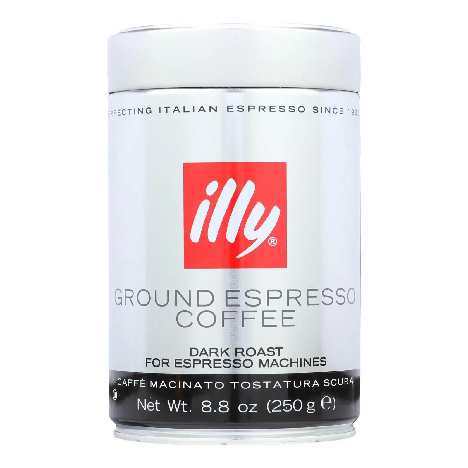 Illy Caffe Coffee Coffee - Espresso - Ground - Dark Roast - 8.8 Oz - Case Of 6 Illy Caffe Coffee
