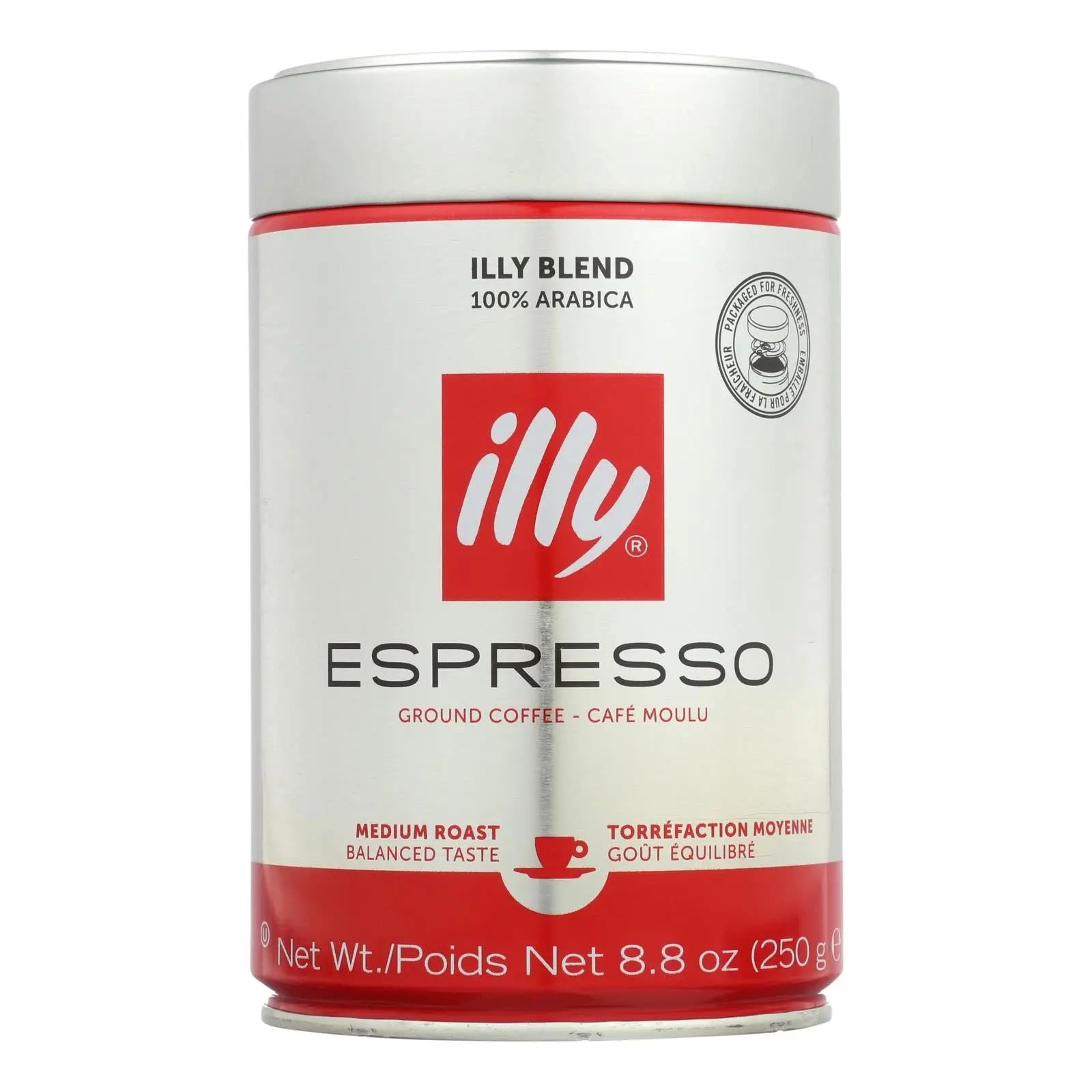 Illy Caffe Coffee Coffee - Espresso - Ground - Medium Roast - 8.8 Oz - Case Of 6 Illy Caffe Coffee