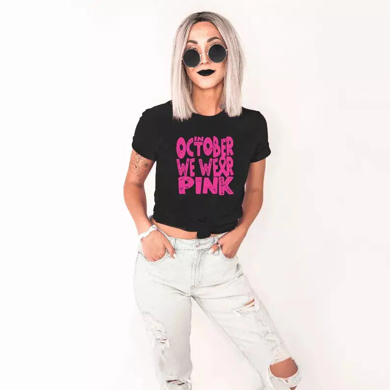 In October We Wear Pink-Shirt Bella Bean