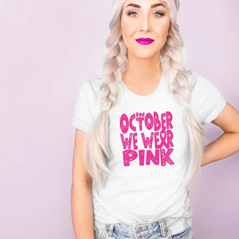 In October We Wear Pink-Shirt Bella Bean