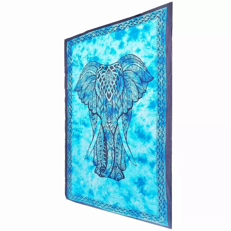 Indian Bohemian Elephant Tapestry Psychedelic Wall Hanging Decoration Wild Lotus