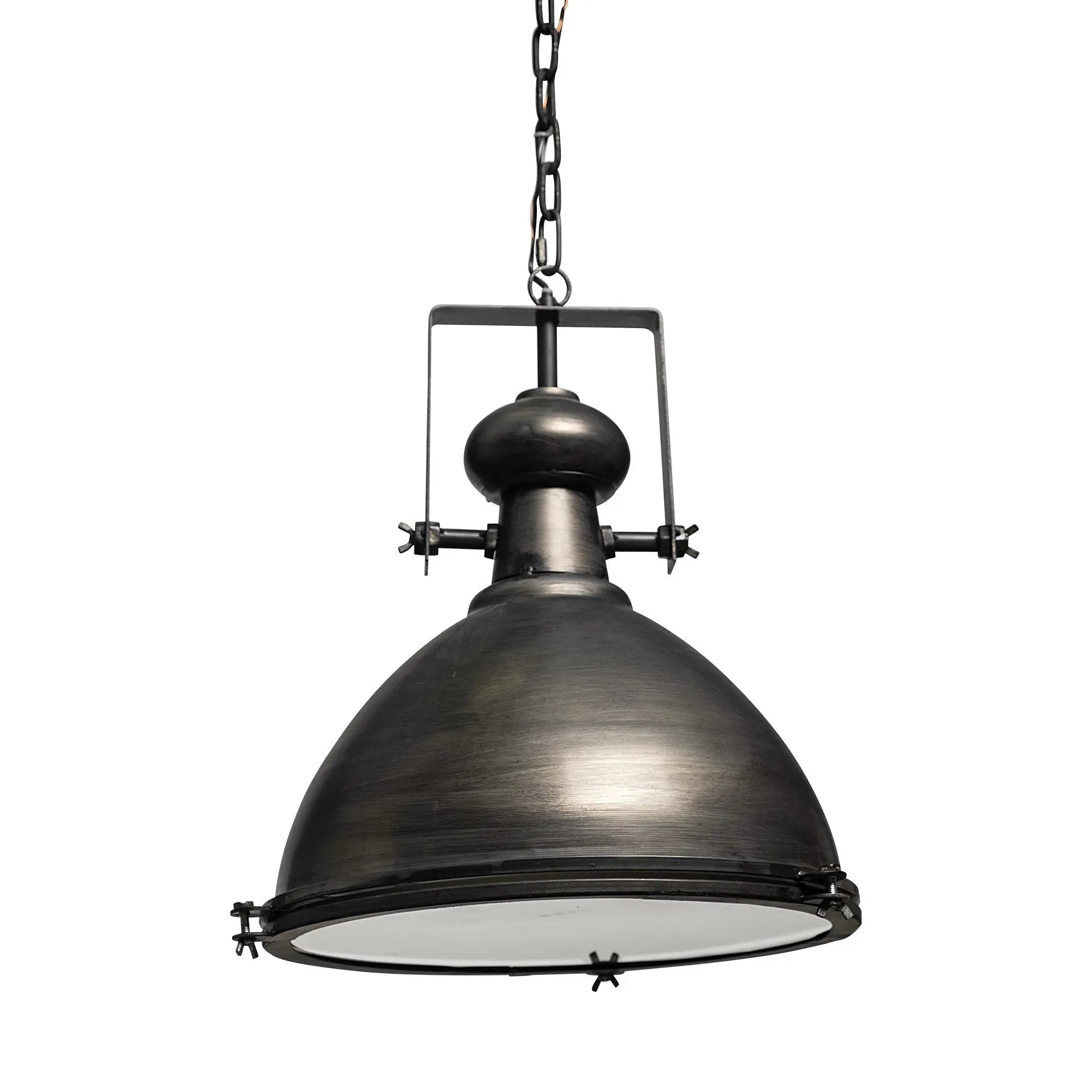 Industrial Gray Metal Hanging Pendant Light Homeroots Lighting