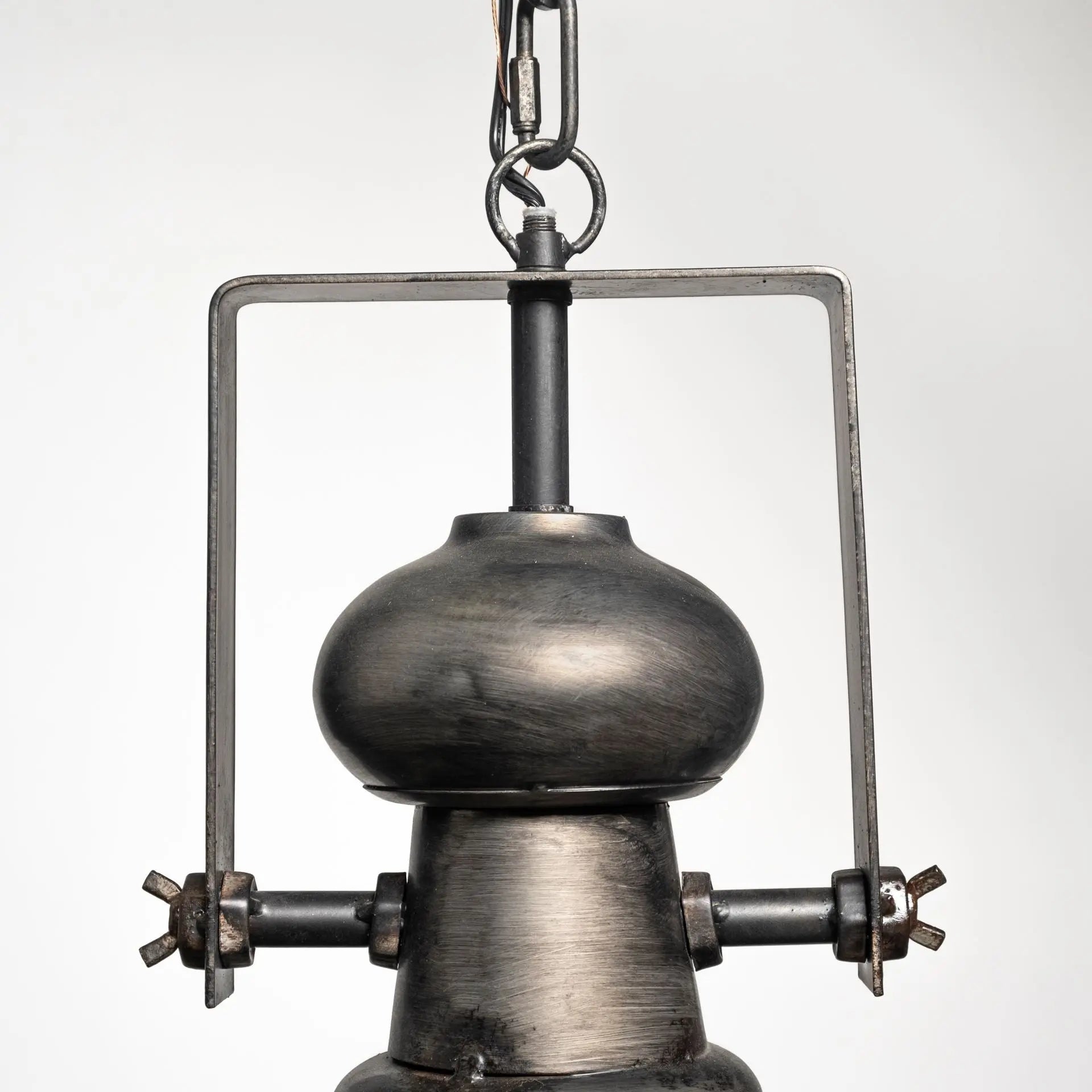 Industrial Gray Metal Hanging Pendant Light Homeroots Lighting