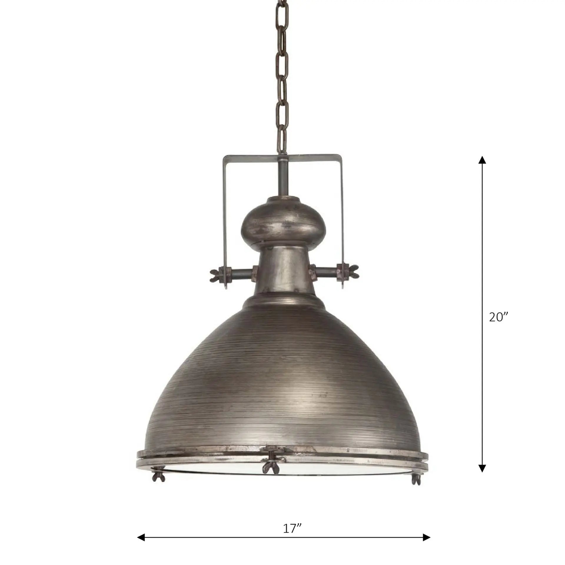 Industrial Gray Metal Hanging Pendant Light Homeroots Lighting