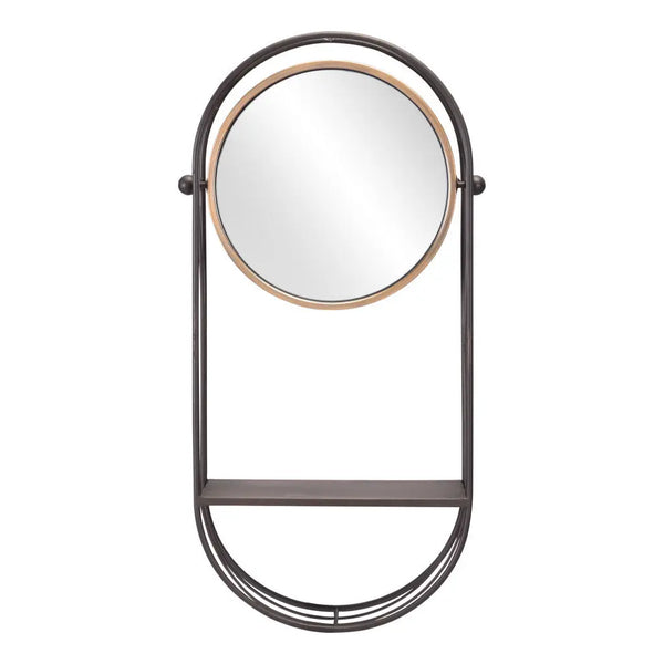 Industrial Gray Mirror Shelf - GreatEagleInc