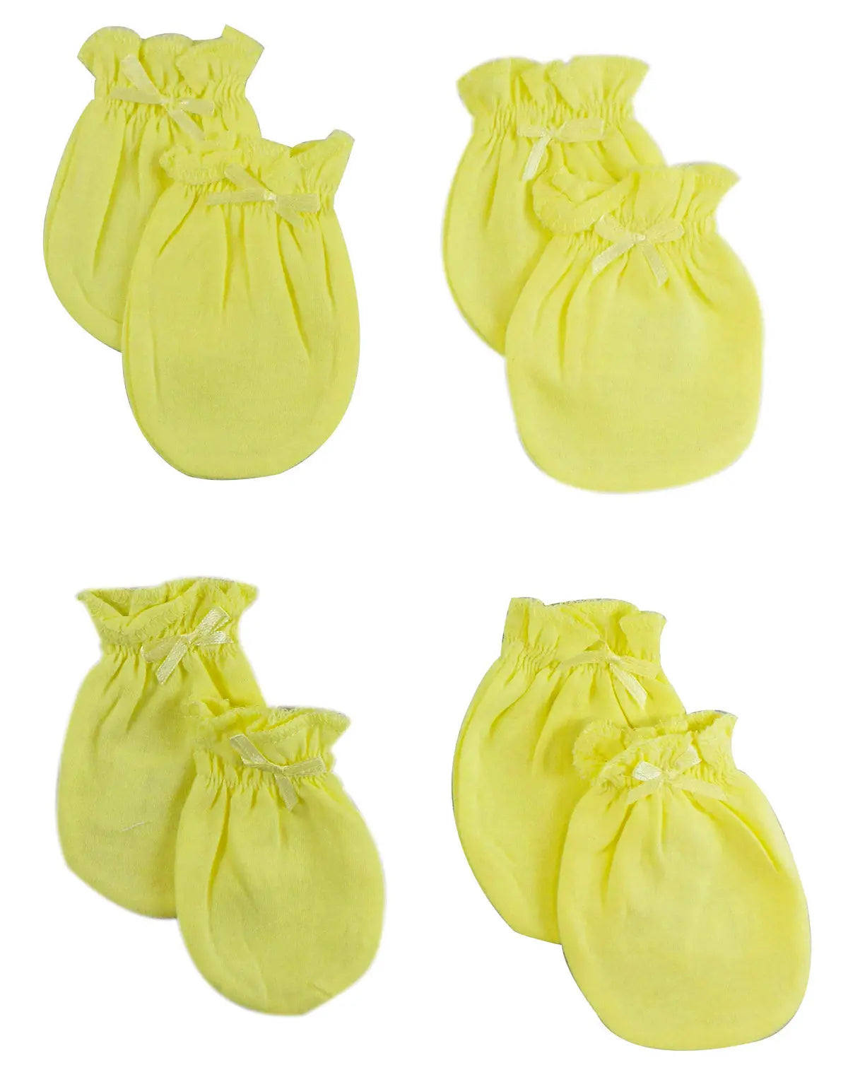 Infant Mittens (pack Of 4) 116-yellow-4-pack GreatEagleInc