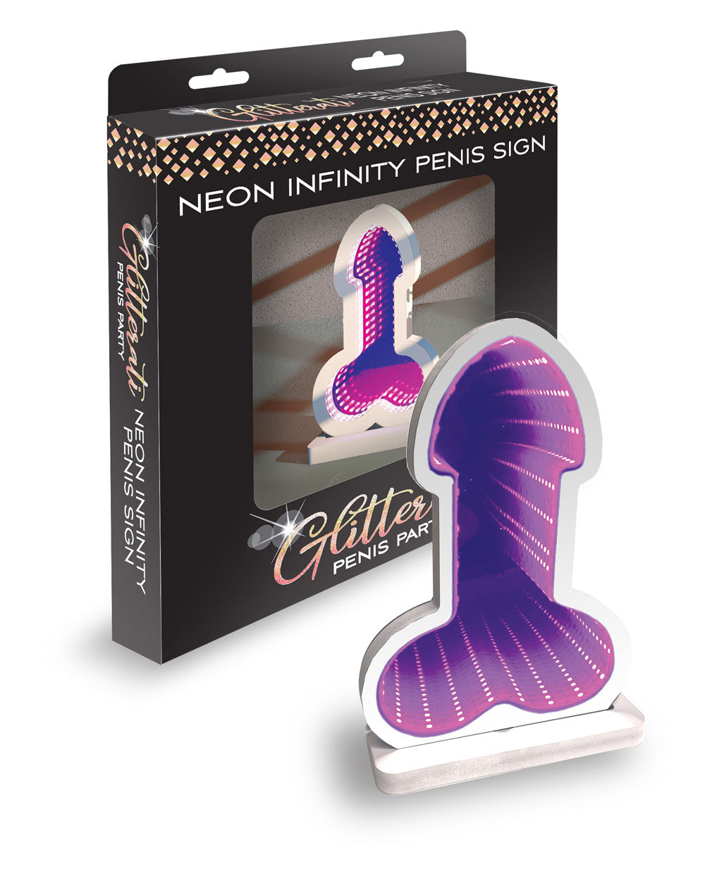 Infinity Penis Light Glitterati Penis Party - Purple Little Genie