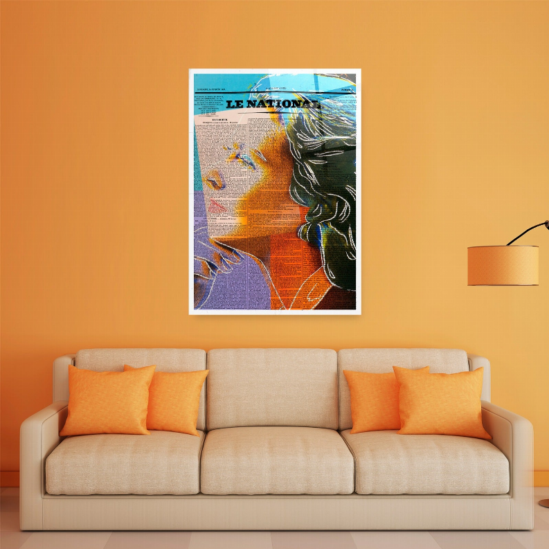 Ingrid Bergman Newspaper Glass Wall Art Monique Store