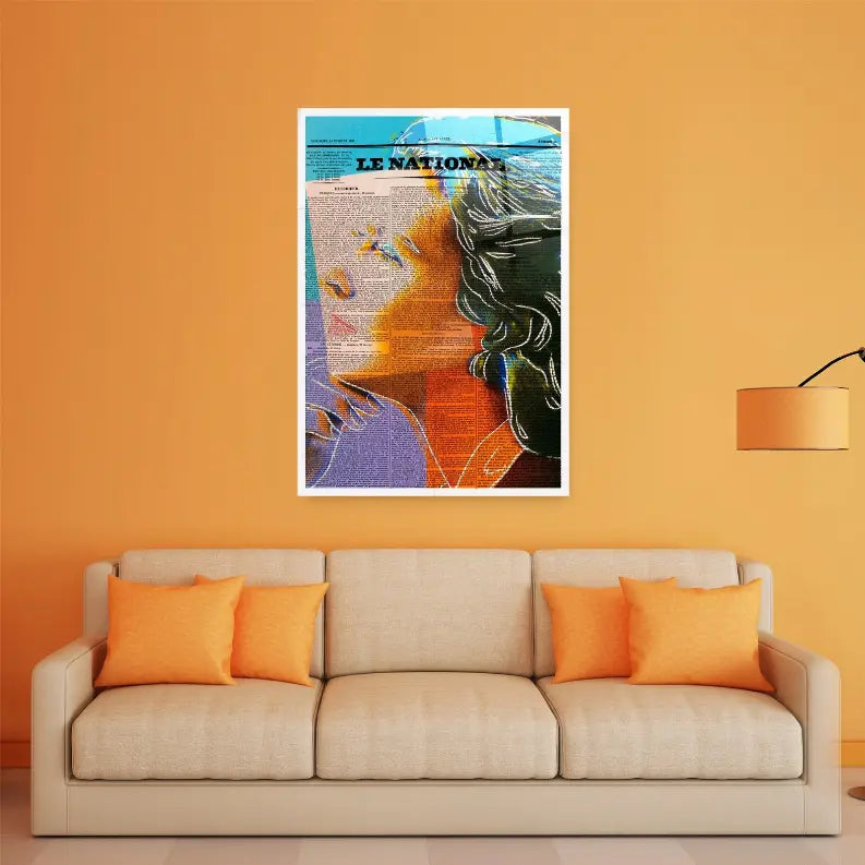 Ingrid Bergman Newspaper Glass Wall Art Monique Store