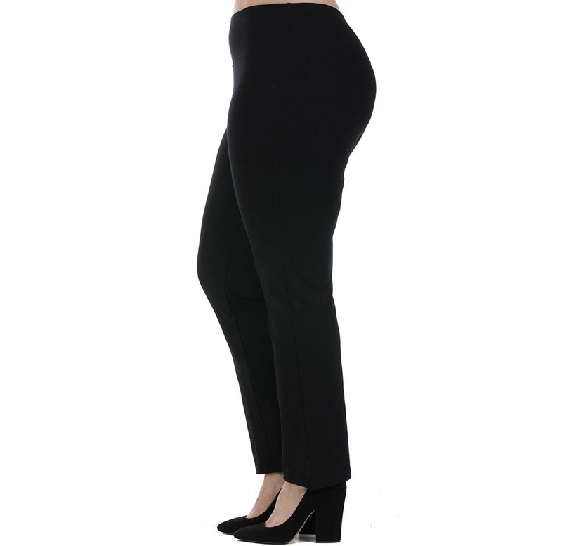 InstantFigure Curvy Straight Leg Pant W/Slit InstantFigure