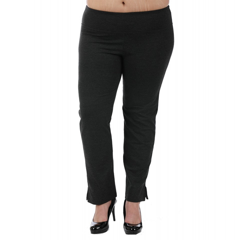 InstantFigure Curvy Straight Leg Pant W/Slit InstantFigure