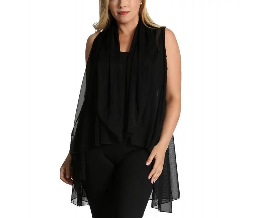 InstantFigure InstaWrap Sheer Mesh Long Shawl Coverup InstantFigure