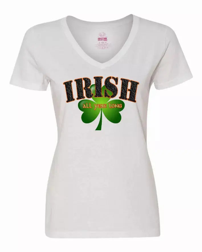 Irish All Year Long Ladies Tee   Large Bad Baby Inc