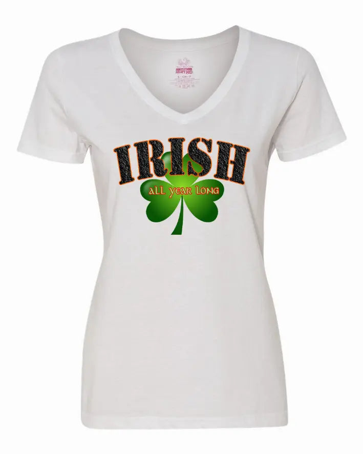 Irish All Year Long Ladies Tee   Large Bad Baby Inc