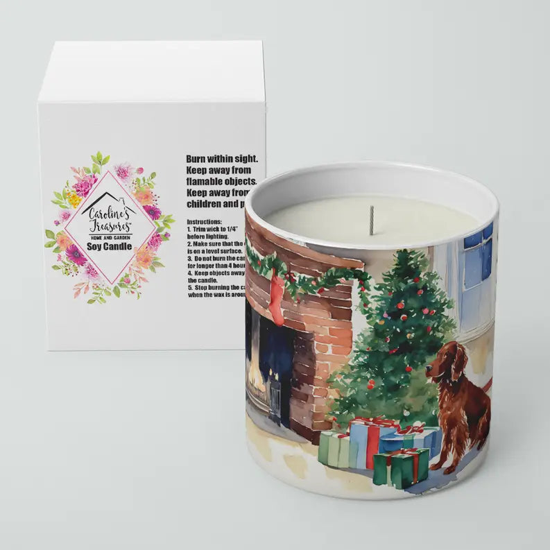 Irish Setter Cozy Christmas Decorative Soy Candle Caroline's Treasures