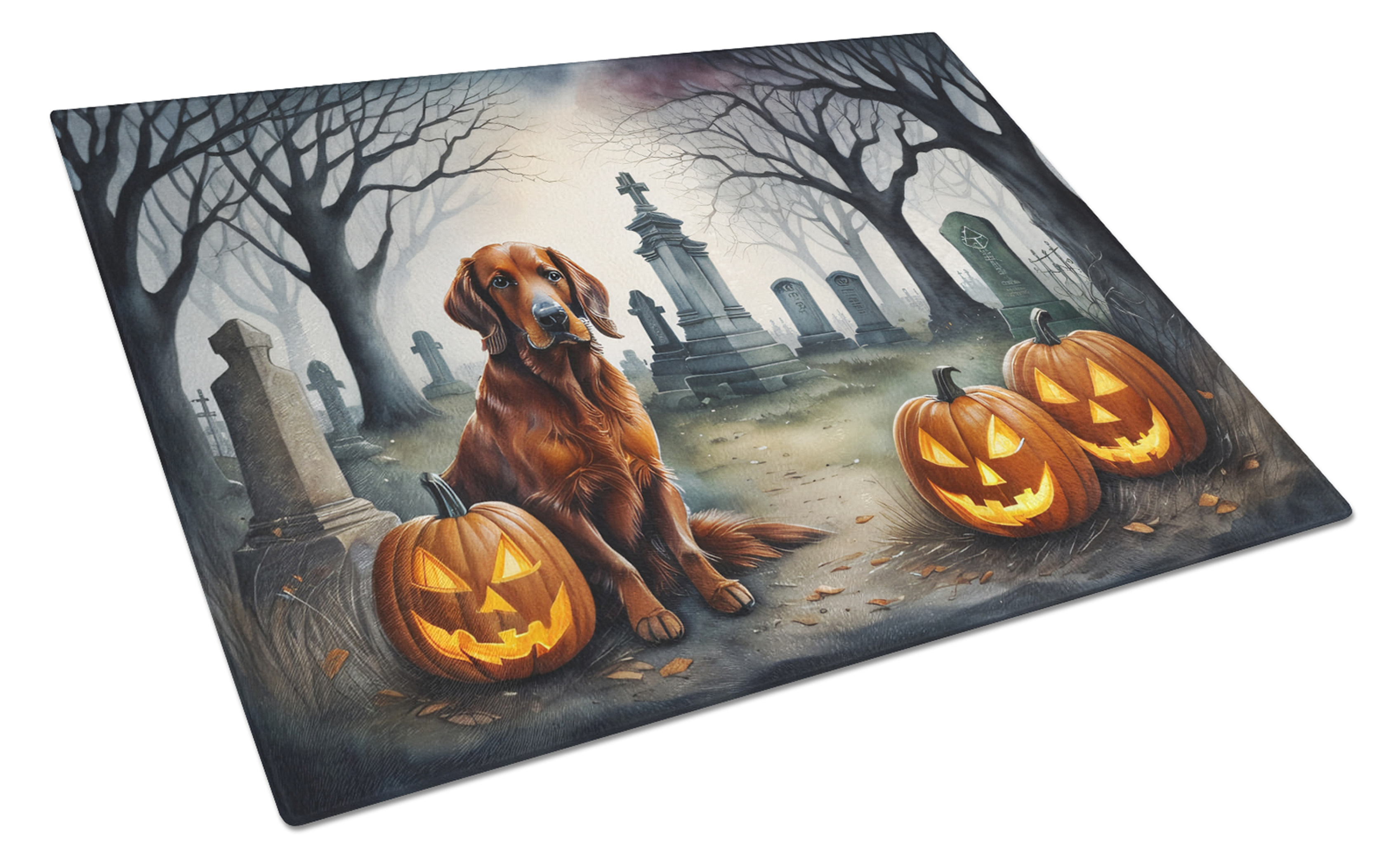 Irish Setter Spooky Halloween Glass Cutting Board Caroline's Treasures