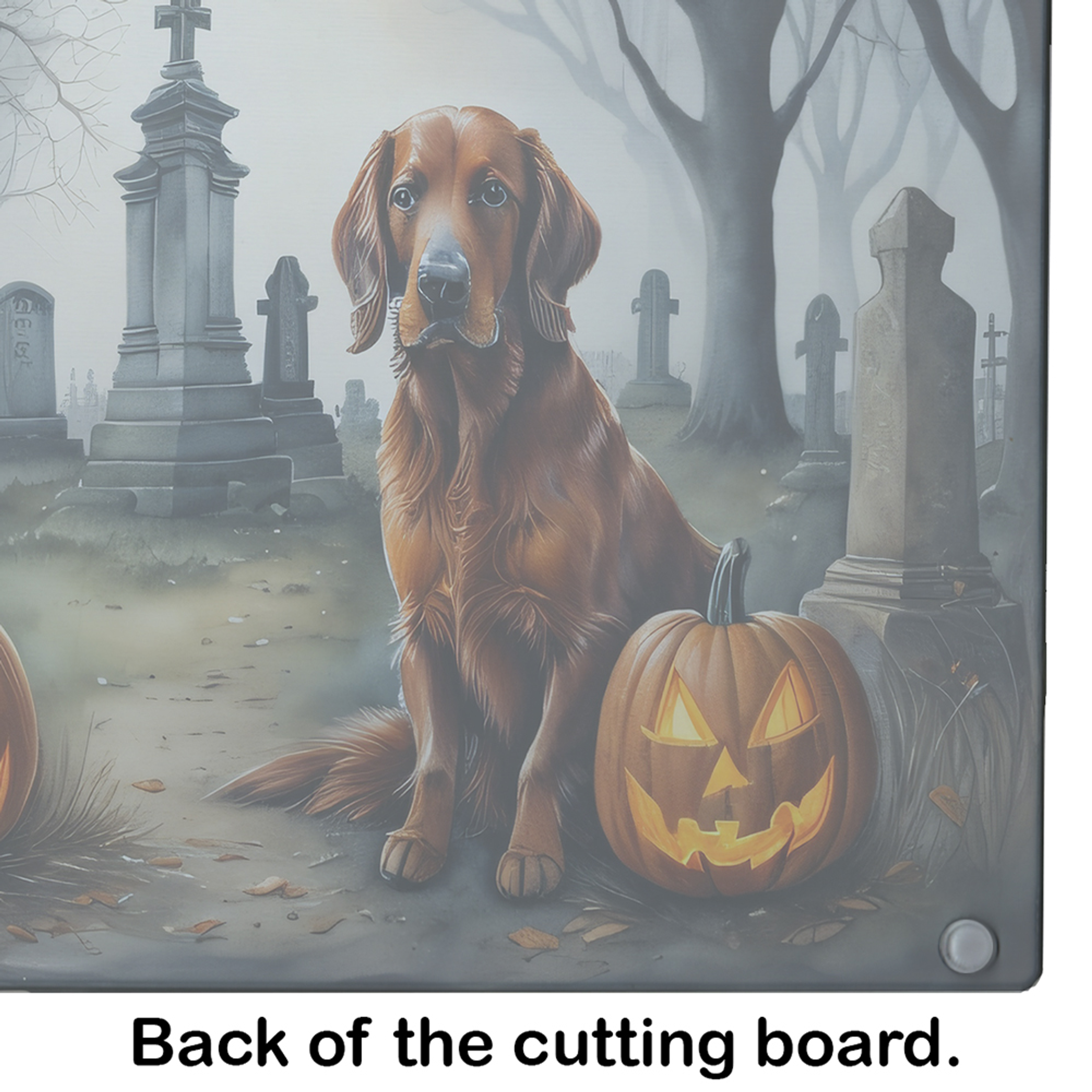 Irish Setter Spooky Halloween Glass Cutting Board Caroline's Treasures