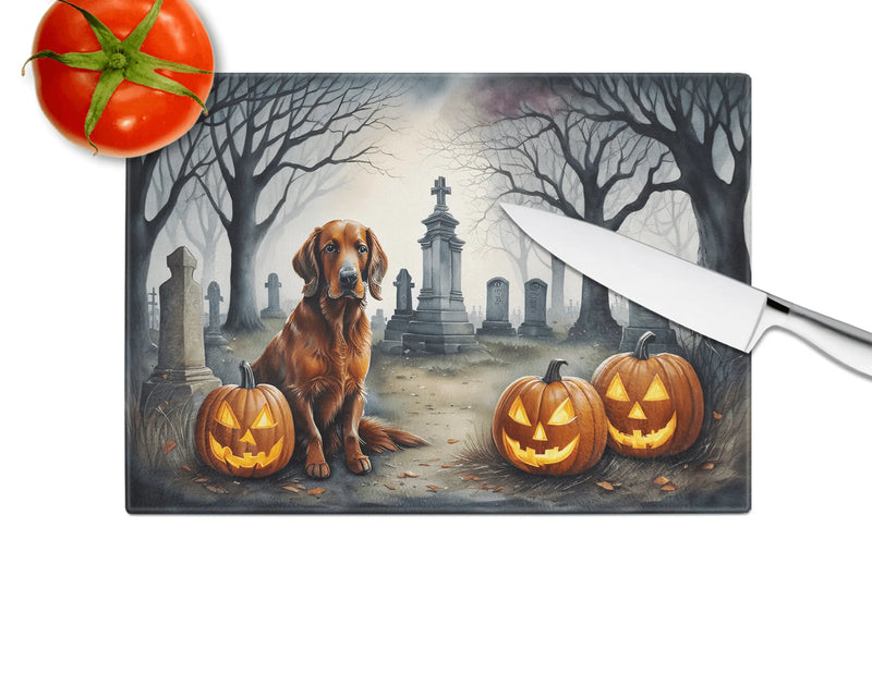 Irish Setter Spooky Halloween Glass Cutting Board Caroline's Treasures