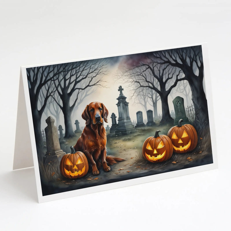 Irish Setter Spooky Halloween Greeting Cards Pack of 8 Caroline's Treasures