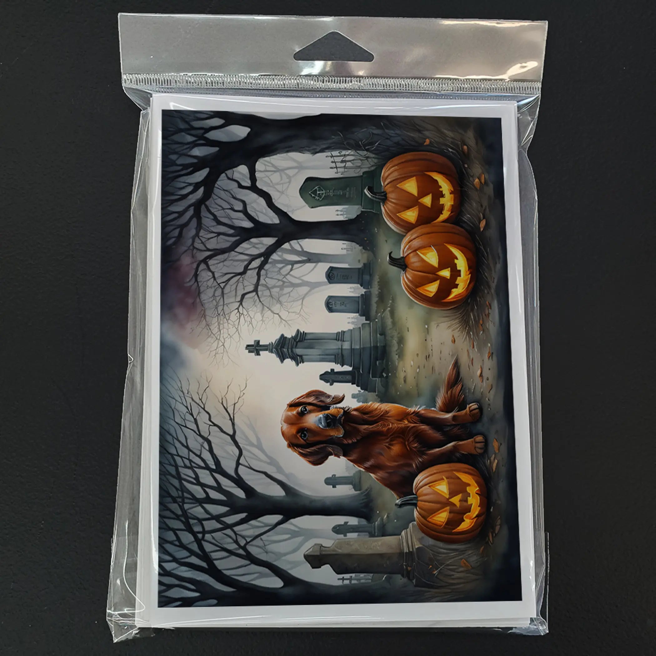 Irish Setter Spooky Halloween Greeting Cards Pack of 8 Caroline's Treasures