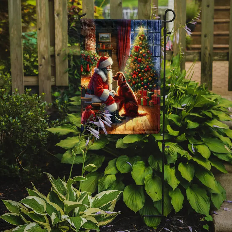 Irish Setter and Santa Claus Garden Flag Caroline's Treasures