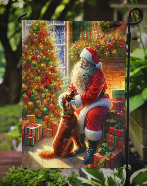 Irish Setter and Santa Claus Garden Flag Caroline's Treasures
