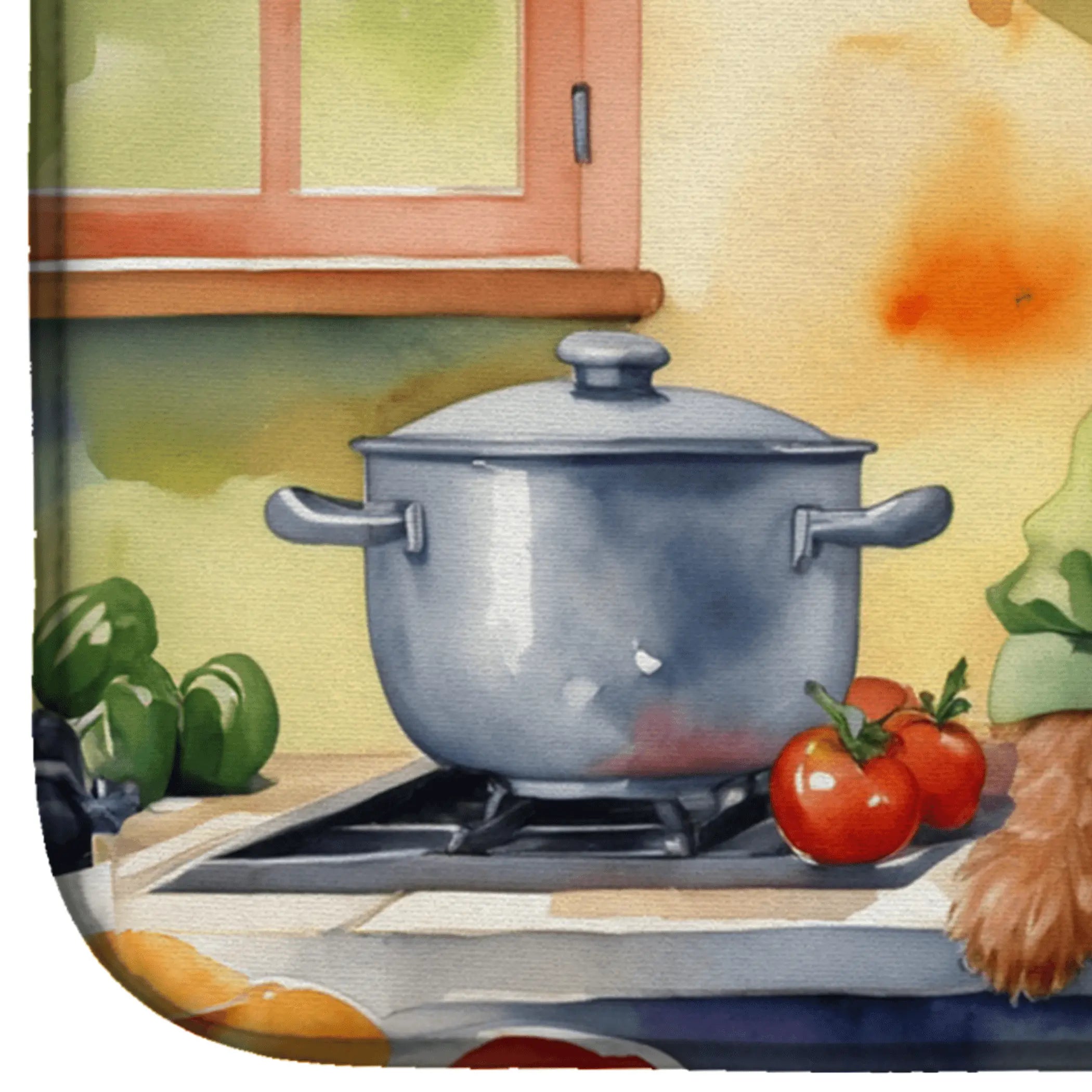 Irish Terrier The Chef Dish Drying Mat Caroline's Treasures