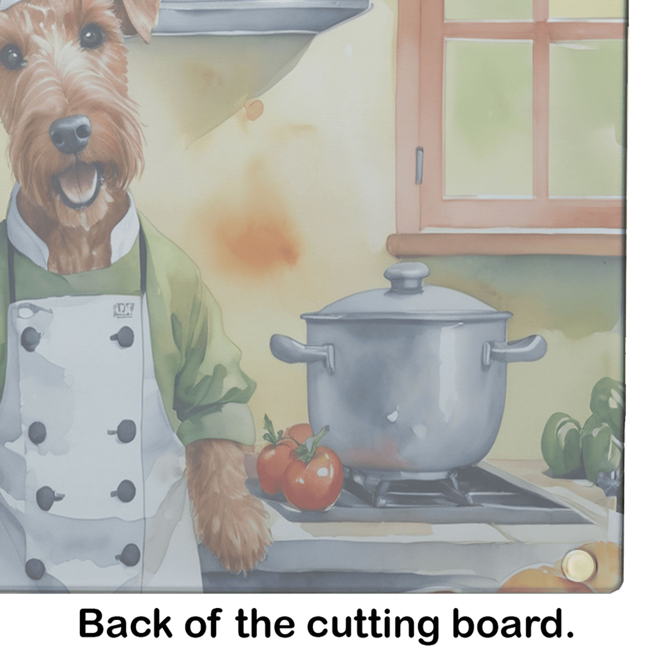 Irish Terrier The Chef Glass Cutting Board Caroline's Treasures