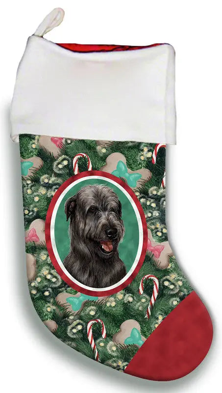 Irish Wolfhound Black - Best of Breed Christmas Stocking Best of Breed