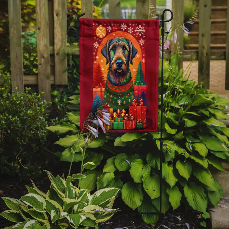 Irish Wolfhound Holiday Christmas Garden Flag Caroline's Treasures