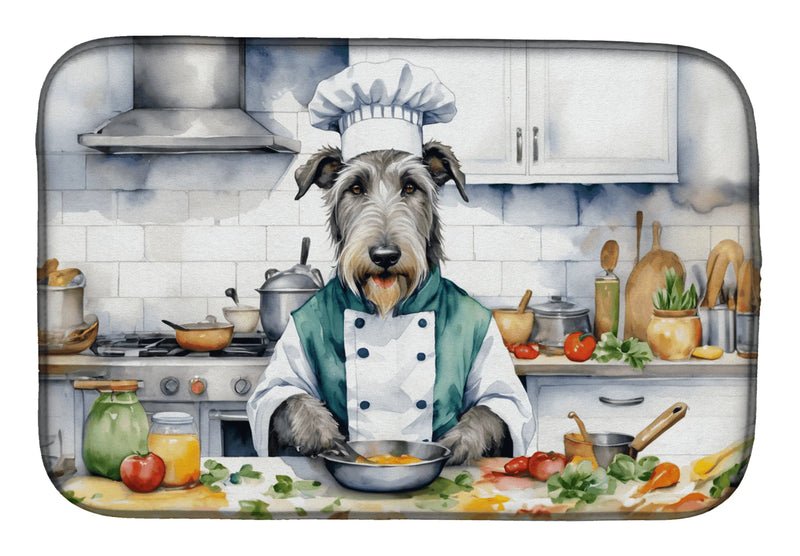 Irish Wolfhound The Chef Dish Drying Mat Caroline's Treasures