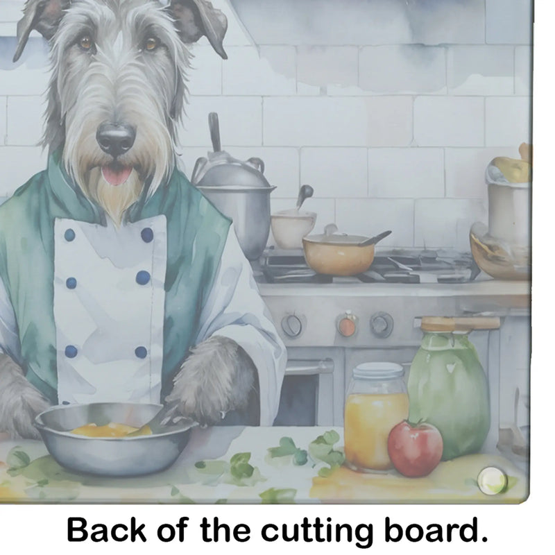 Irish Wolfhound The Chef Glass Cutting Board Caroline's Treasures