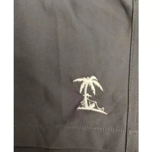 Island Bum Men's Solid Grey with Tiki Joe Logo Swim Trunks Island Bum