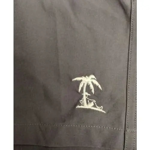 Island Bum Men's Solid Grey with Tiki Joe Logo Swim Trunks Island Bum