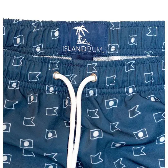 Island Bum Nautical Flag Swim Trunks Island Bum