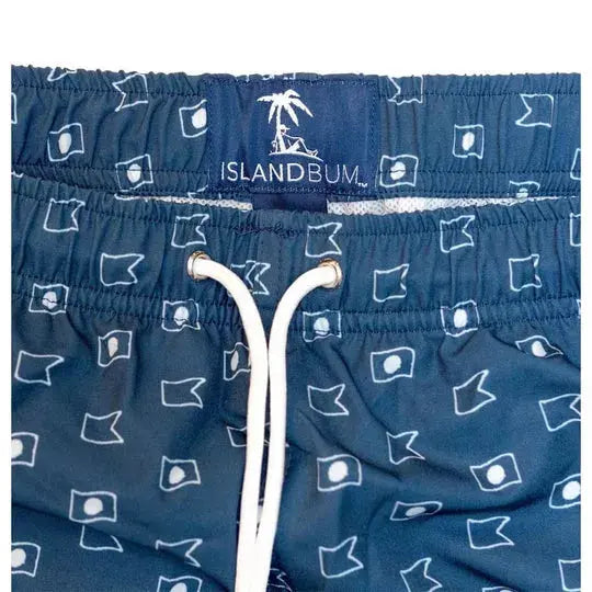 Island Bum Nautical Flag Swim Trunks Island Bum