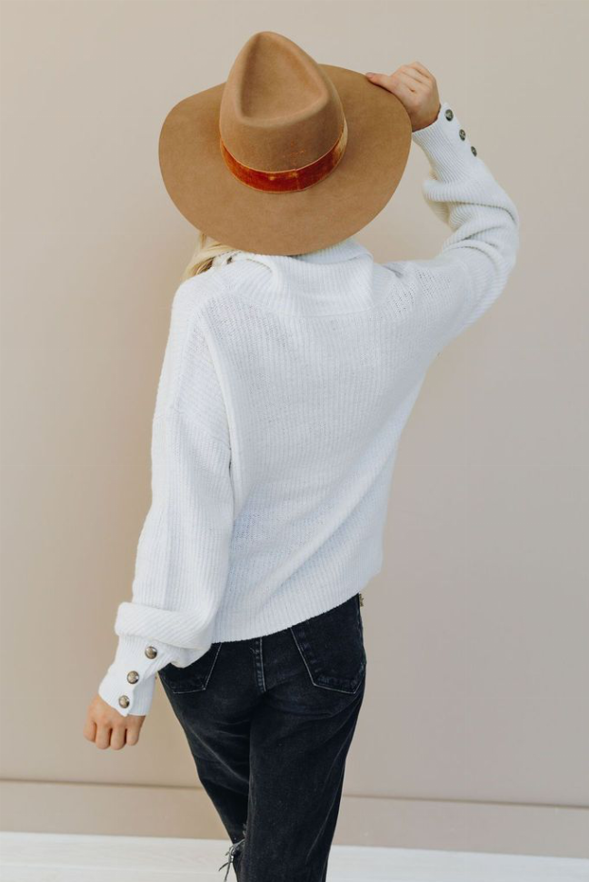 It's the Climb Button Sweater Stay Warm in Style