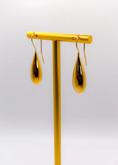 Italian Gilded Teardrop Statement Earrings Maskup Corporation