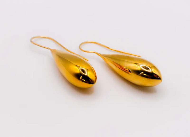 Italian Gilded Teardrop Statement Earrings Maskup Corporation