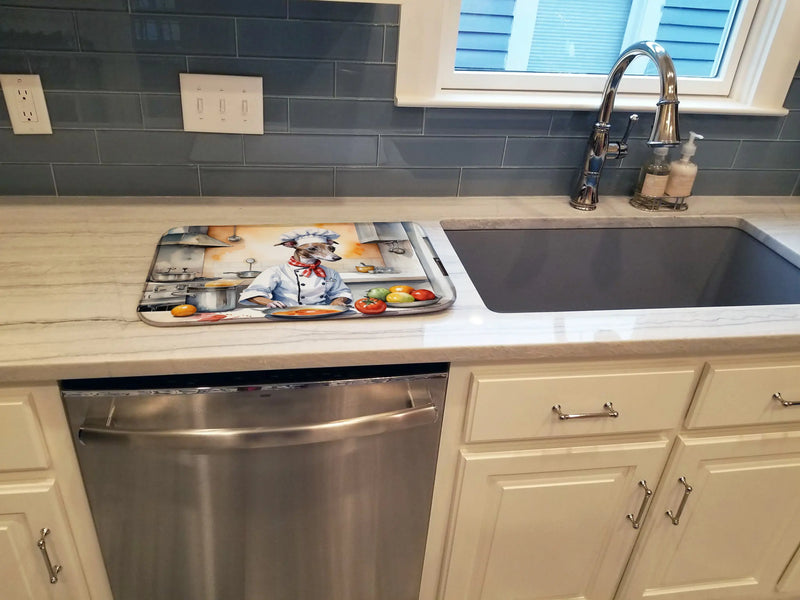 Italian Greyhound The Chef Dish Drying Mat Caroline's Treasures
