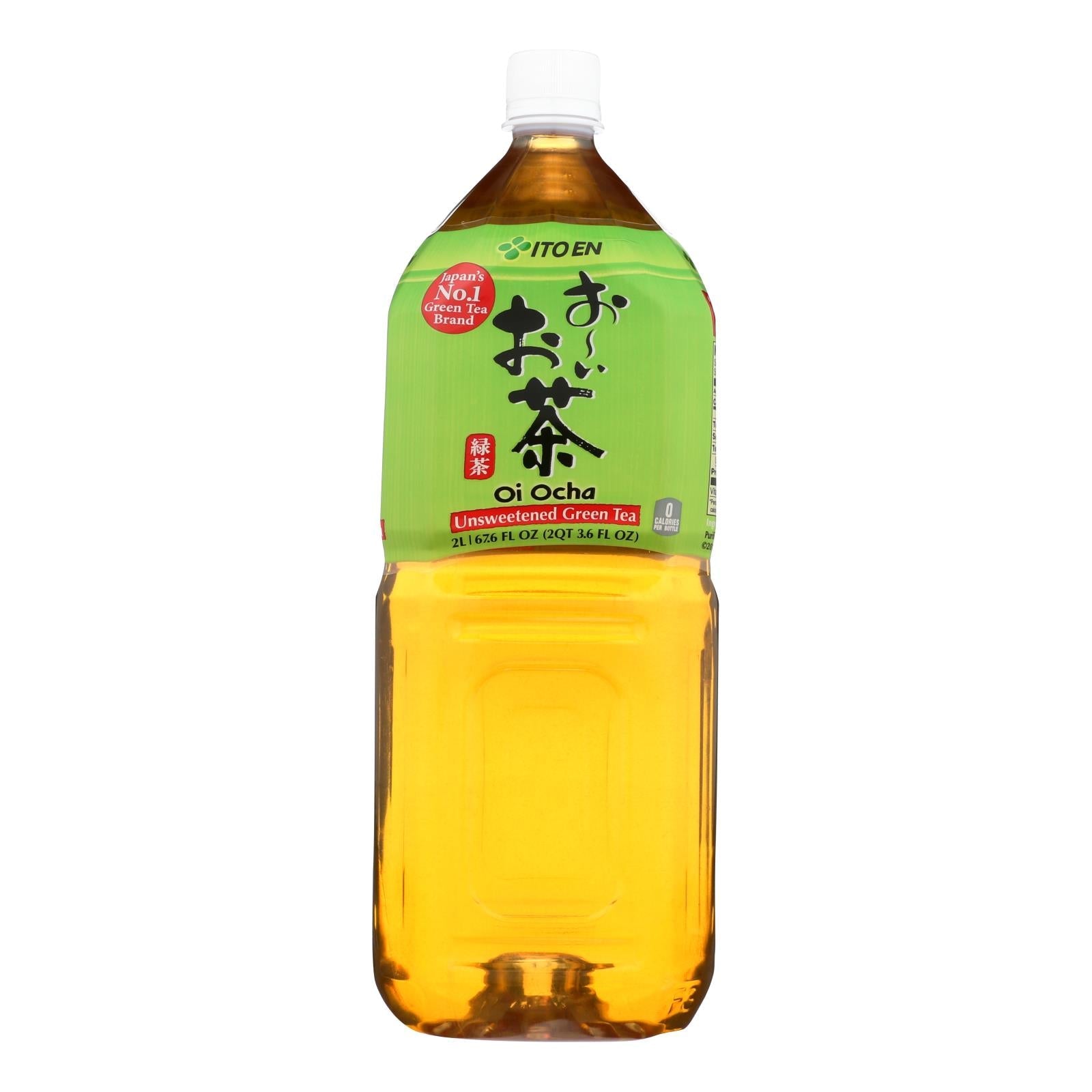 Ito En Oi Ocha Unsweetened Green Tea  - Case Of 6 - 2 Ltr Ito En