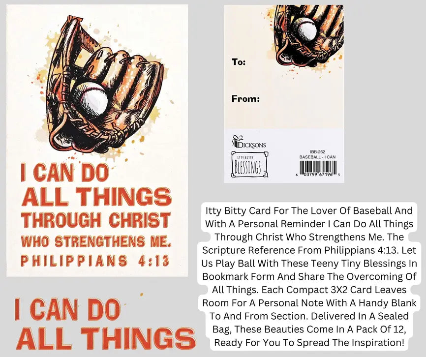 Itty Bitty Card Baseball I Can Do All Dicksons Inc