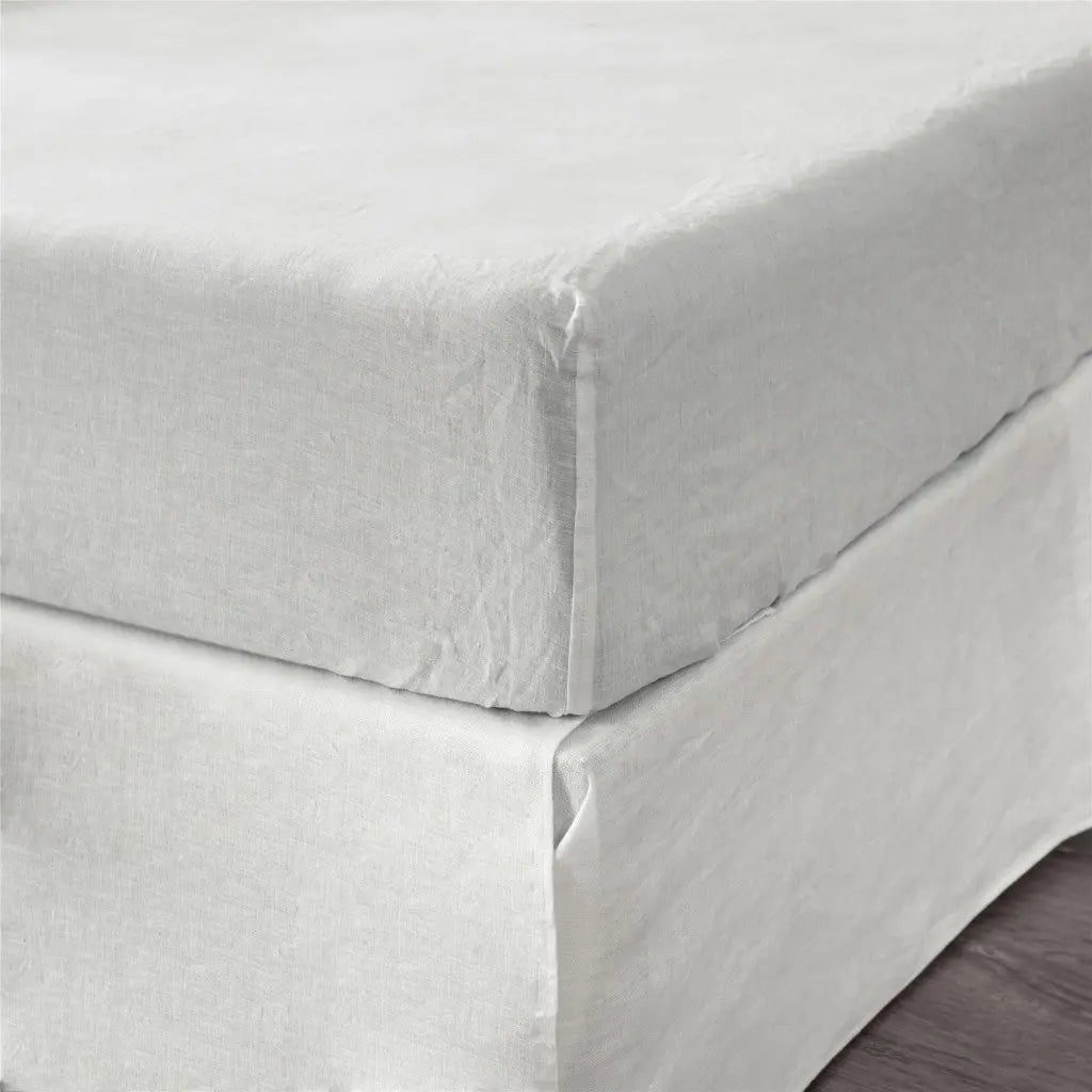 Ivory Linen California King Fitted sheet Homeroots Bed & Bath
