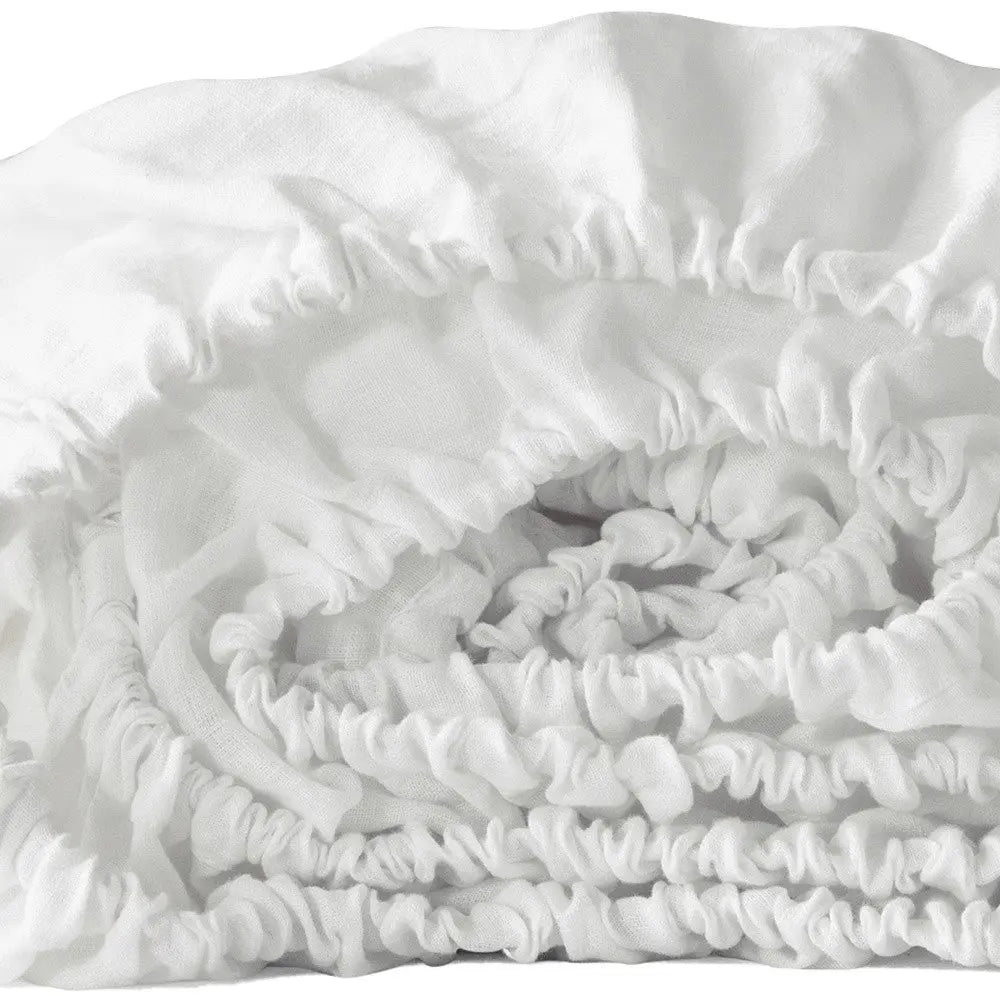 Ivory Linen California King Fitted sheet Homeroots Bed & Bath