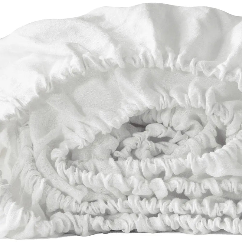 Ivory Linen California King Fitted sheet Homeroots Bed & Bath