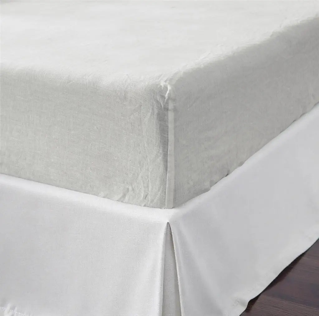Ivory Linen California King Fitted sheet Homeroots Bed & Bath